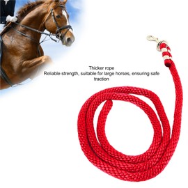 Lunge Line for Horses, Horse Lunge Line with Secure Snap, Heavy Duty High Tensile Horse Rope Lunge Line, Horse Training Rope for Equestrian Training, Daily Traction (Red)