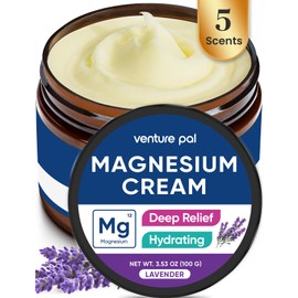 Venture Pal Magnesium Lotion - Vanilla Butter for Leg Cramps & Pain, Sleep