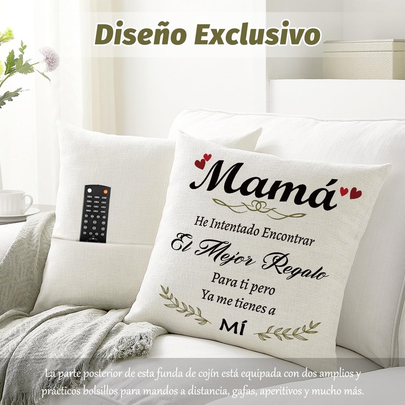 Sunia Funda de cojín 45 x 45 cm Regalos para