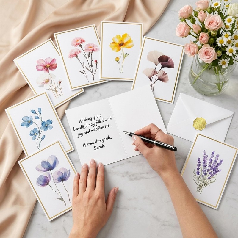 Tlenpo 40 Pack Blank Cards with Envelopes & Stickers