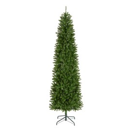 National Tree Company 9 ft Unlit Kingswood Fir Slim Artificial Christmas Tree, 1,443 Tips, Includes Stand, Green