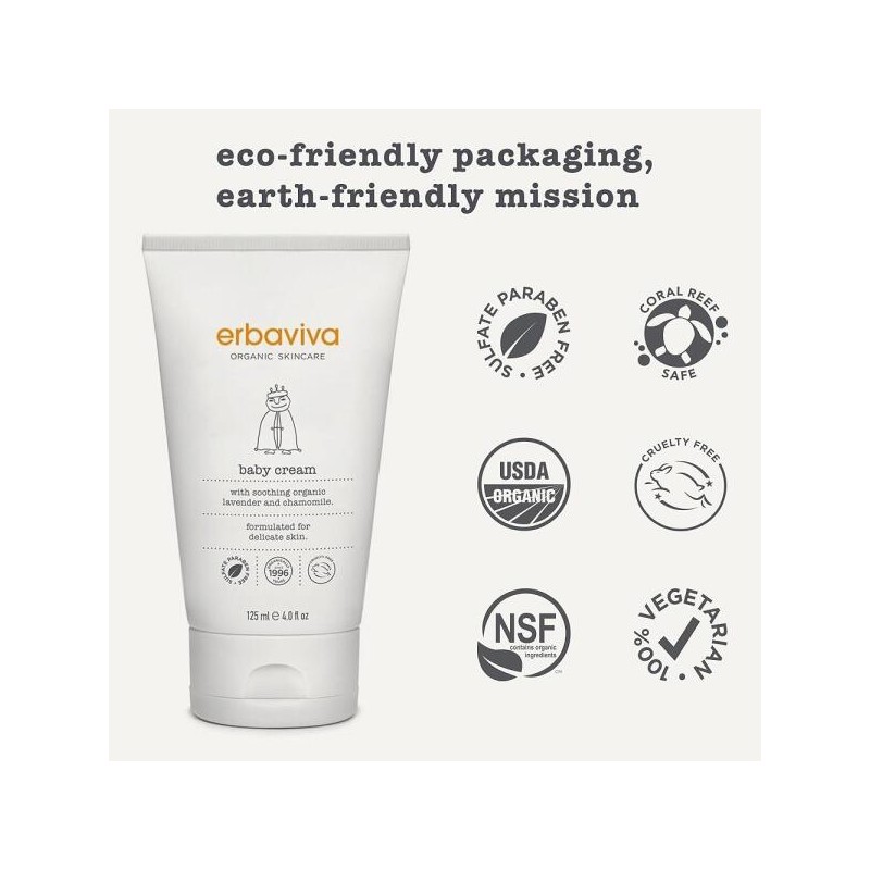 에르바비바 크림, 4온스 Erbabiva Cream, 4 oz [4 Fl Oz