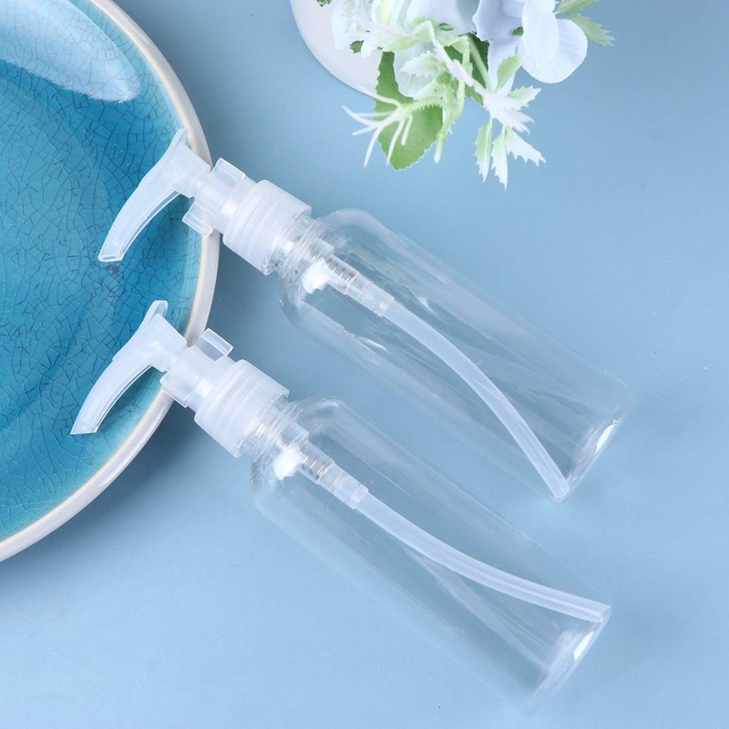 PRETYZOOM 4pcs 100ml Refillable Plastic Pump Dispenser Bottles for Lotion