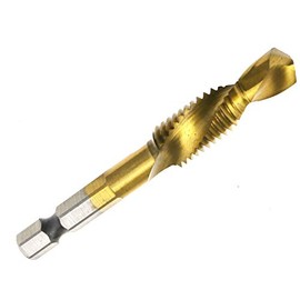Create idea 1/4'' Hex Shank M10 HSS Drill Tap Countersink Set Metric Combination Drill Bit