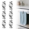 6 Pack Towel Clips for Kitchen, Stainless Steel Towel Holder
