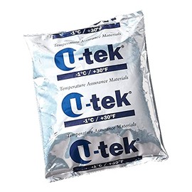 ThermoSafe U-tek 414 Phase Change Material Gel, -1°C Temperature, 7.5" L x 6.5" W x 1" H (Case of 12)