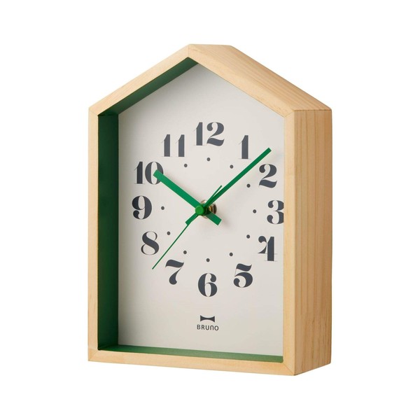 BRUNO BCW042-WH Wall-Mounted Table Clock, Stylish, Continuous Second Hand, Housewarming, Present, Popular, White, Bruno, Woodhouse Clock