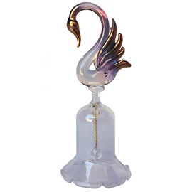 Prochaska Gallery Swan Bell Figurine of Hand Blown Glass