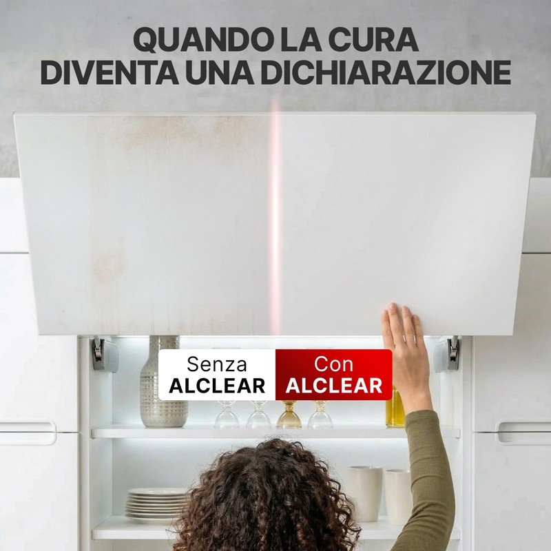 ALCLEAR 721KR detergente frontali cucina 250 ml con panno microfibra
