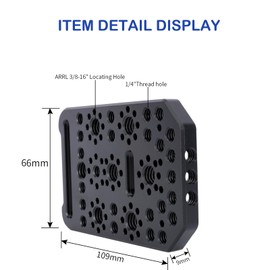NICEYRIG Cheese Plate Camera, Multifunctional Cheese Plate Compatible with Sony FX3/FX30/BMPCC 6K Pro with 1/4 & 3/8 Location Holes, Multipurpose Extension Cheese Plate for Camera, DIY Accessories