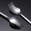 Kucensi Sporks, 4-Pack Salad Forks 18/10 Stainless Steel Metal Spork,
