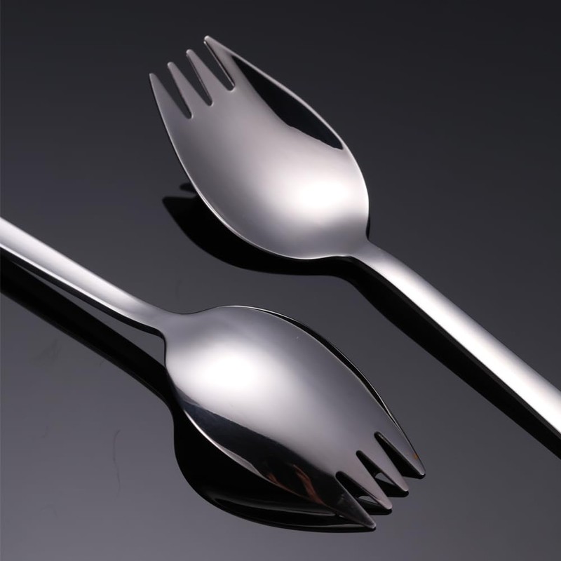 Kucensi Sporks, 4-Pack Salad Forks 18/10 Stainless Steel Metal Spork,