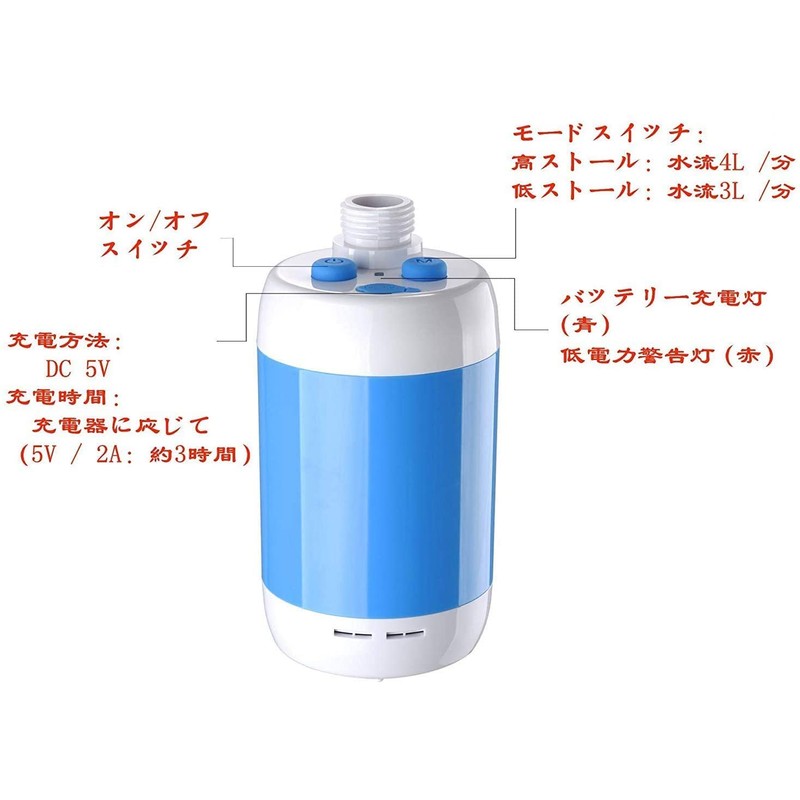 Laserbeak Portable Electric Pump Shower Indoor or Outdoor Shower Pet