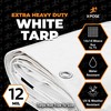 Heavy Duty White Poly Tarp 7' X 30' - Multipurpose