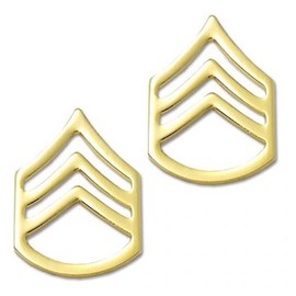 US Army Brite Metal Pin-On Rank - Staff Sergeant