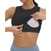 V VOCNI Nursing Bras for Breastfeeding Crew Neck Sleeveless Maternity