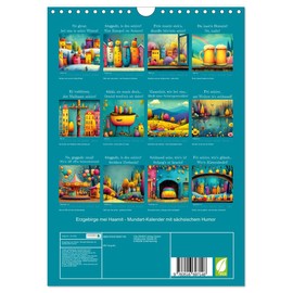 Erzgebirge mei Haamit - Mundart-Kalender mit sächsischem Humor (Wandkalender 2026 DIN A4 hoch), CALVENDO Monatskalender: Humorvoller Sprüchekalender ... alle, die schmunzeln wollen. (CALVENDO Kunst)