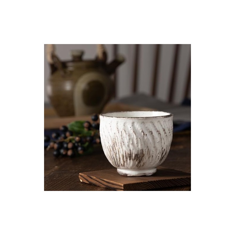 Marui Seiyo Shigaraki Ware 3-4498 Hechimon Tea Cup, Capacity: Approx.