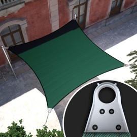 Royal Shade 18' x 20' Green Rectangle Super Ring Sun Shade Sail Canopy, Heavy Duty Durable Structure, Reinforced Corners & Edges, 260 GSM Permeable Fabric (We Make Custom Size)