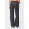 Pinstripe Low Rise Jeans - Color: BLACK, Size: M