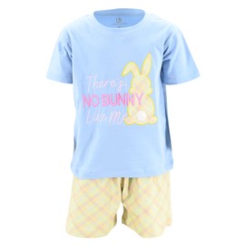 Unique Baby Conjunto de pantalones cortos sin conejo como mí para niños, Amarillo Plaid, 3 Años