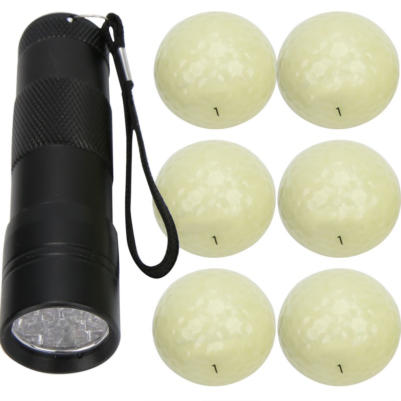 6PCS Golf Fluorescent Light Balls Night Practice Light Glowing Ball