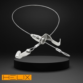 HELIX Picture Rail Wire Set 88.1 lbs (40 kg), Stainless Steel, Wire Sling, Total Length 19.7 inches (50 cm), Ice Rings on Both Sides, Set of 4