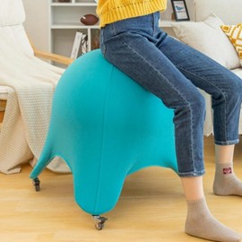 Core Balancing Yoga Pilates Gym Ball Chair Mobile Chair Marine Blue GB-55BU