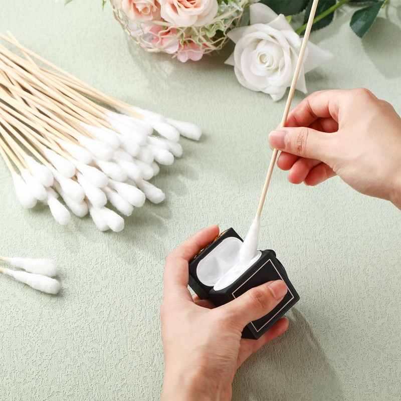 Zhehao 300 Pcs 8 Inch Large Cotton Swabs with Bamboo
