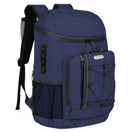 Backpack Coolers Insulated Leak Proof 30 Cans, Soft Sided Insulated Cooler Bags Ice Chest Backpack for Beach Travel Camping,ice mule coolers, with Reusable Ice Packs, Lunch Bag - Color: Navy Blue, Free Gift: Includes four free portable ice packs