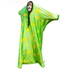 KreyNa Sensory Body Sock, 40" x 27" Sensory Sack Premium Sensory Sock Glow in the Dark for 3-5 Autistic Children, Good for Height: 30"-41" Small, Green