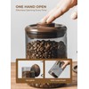 Tourdeus Airtight Coffee Bean Storage Canister – 7 oz Borosilicate