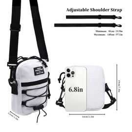 Long Keeper Small Shoulder Bag for Men Women Mini Crossbody Phone Bag Messenger Cross Body Bag Sports Travel Water Resistant Casual Outdoor Small Man Bag