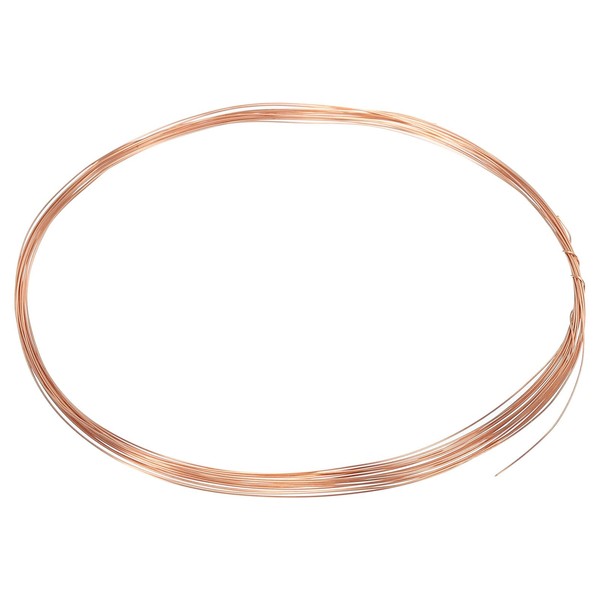 PATIKIL 5M Solid Bare Copper Wire 29 Gauge 99.9% Pure Copper Wire 0.3mm Soft Beading Wire Metal Plant Stem Tie for Jewelry Craft
