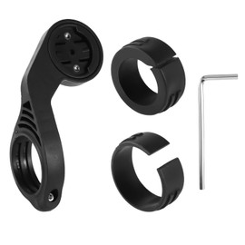 Bicycle Mount, Plastic Bicycle Computer Watch GPS Mount Cycling Front Mount Edge Mount Compatible with Garmin Handlebar (Black)