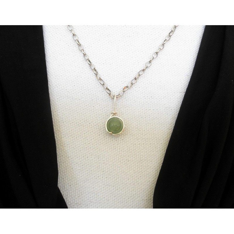 Pendant Tendre Premium Gemstone Aventurine - High-Quality and Durable Silver