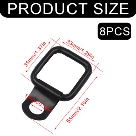 streeHerjjkeA1 8 x Heavy Duty D-Ring Lashing Eyelets Stainless Steel 200 kg Load Capacity Lashing Eyelets for Load Securing Truck/Boat/Car/Kayak Corrosion Resistant Trailer Accessories with 8 Pieces