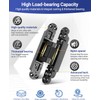 7 Inch Invisible Door Hinges (2 Pack), 3D Adjustable Hidden