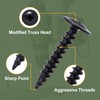 LIONMAX Black Wood Screws #8 x 1/2 Inch, 200-PCS, Self