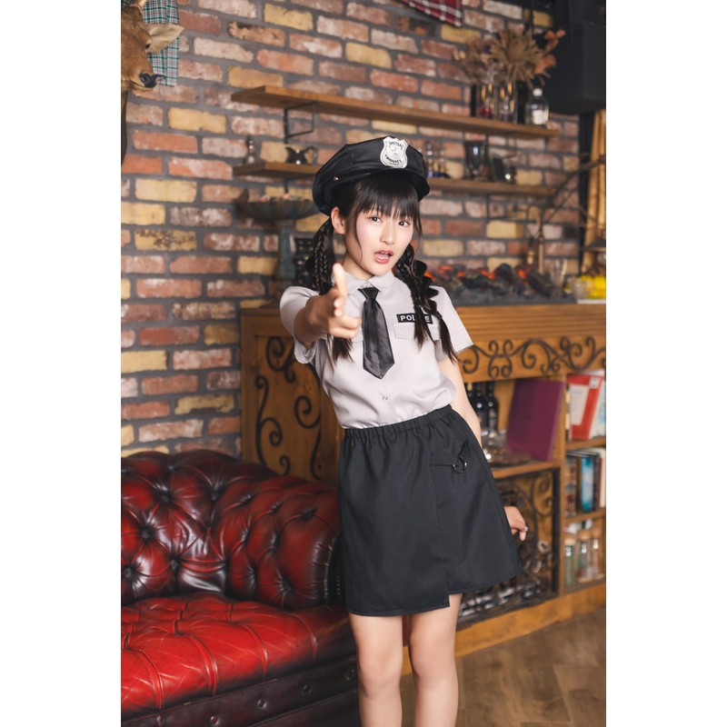 Clear Stone Coscheu! Greyish Police Kids Junior Girls 150cm Gray