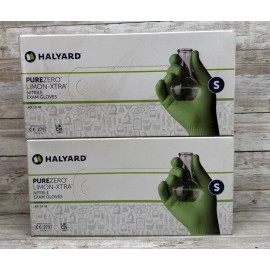 HALYARD PUREZERO LIMON-XTRA Nitrile Exam Gloves *2 Boxes* Size: SMALL *See Date*