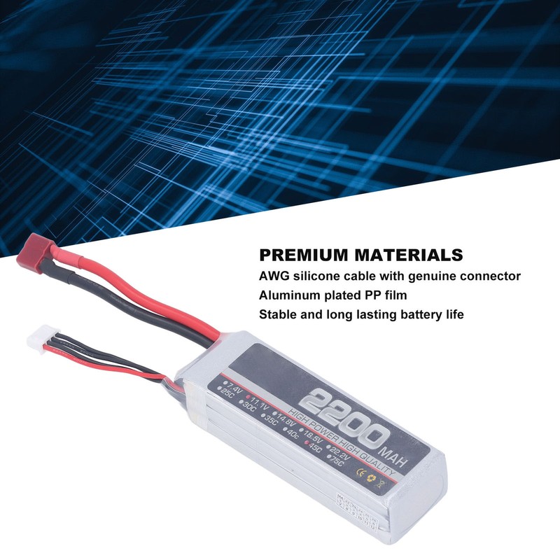 High Rate Lithium Battery Professional 11.1V 3S 2200mAh 45C RC