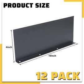 Powrocket 12 Pack Aluminum Gutter Valley Splash Guard,Keep Water from Overshooting The Gutter,for Valley,Corner,or Straight,10 inch Each Piece,Grey