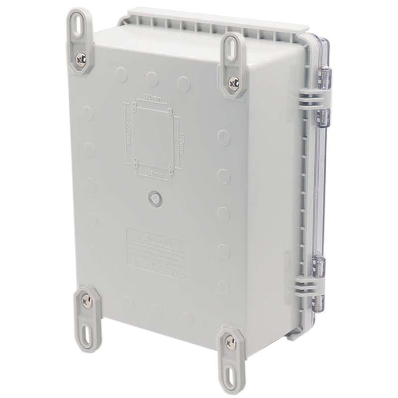 Zulkit Junction Box,IP67 Waterproof Electrical Box Hinged Clear Cover Stainless