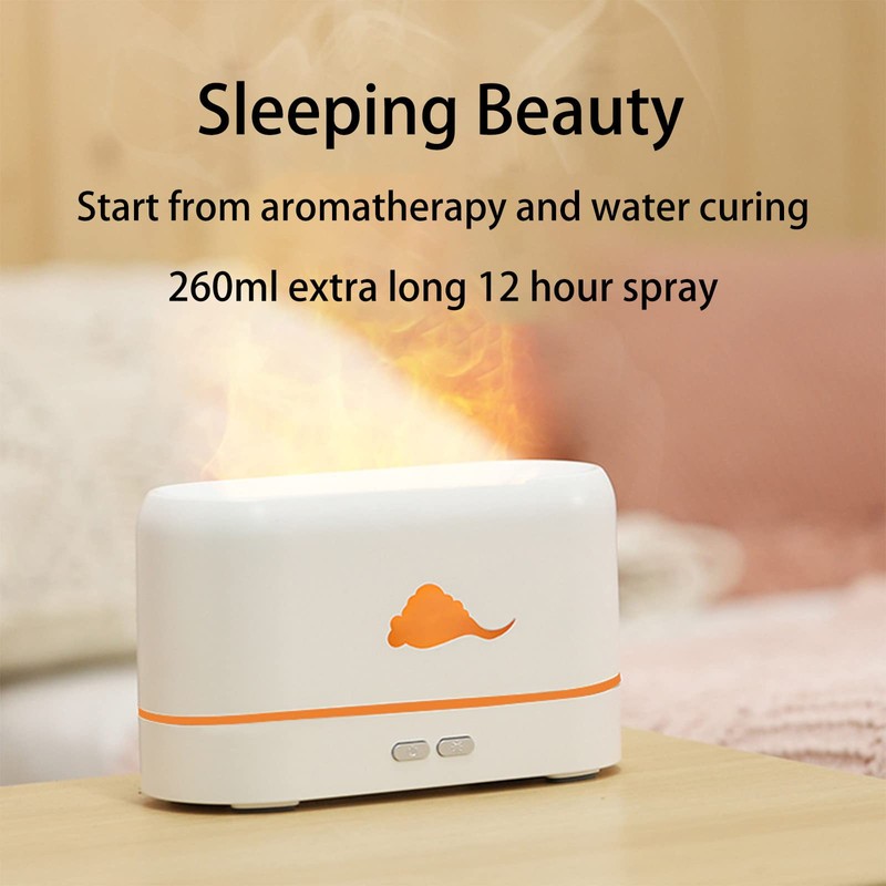 Flame Diffuser Aromatherapy Diffuser Humidifier, Ultra-Silent & Auto Shut-Off Function