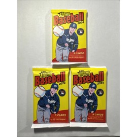 (3) 2024 Topps Heritage High Number Baseball Factory Sealed Pack LOT!