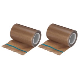 MECCANIXITY 10m/33 Feet,100mm/3.9 Inch PTFE Tape,PTFE Fabric Tape,Adhesive PTFE Film Tape for Vacuum Sealer Machine,Hand Sealers High Temperature,Brown,Pack of 2