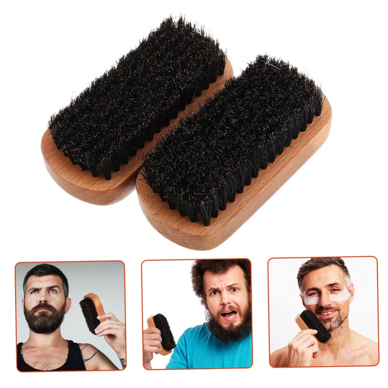 Gatuida 2pcs Beechwood Grooming Brush for Men Versatile Hair Styling