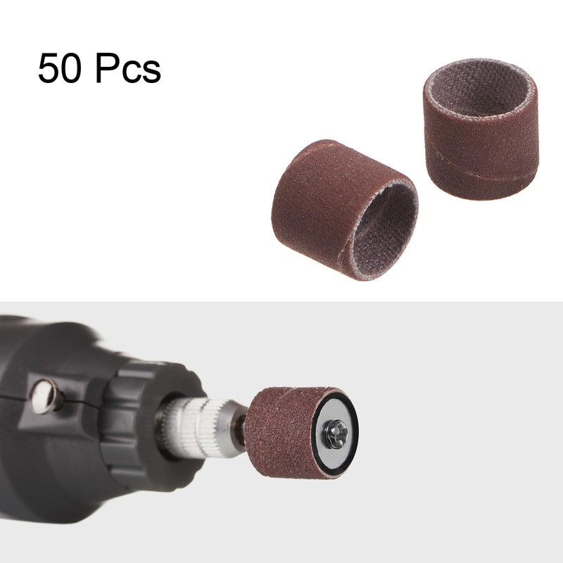 QUARKZMAN Pack of 50 Sanding Drums 1/2 Inch Mini Sanding
