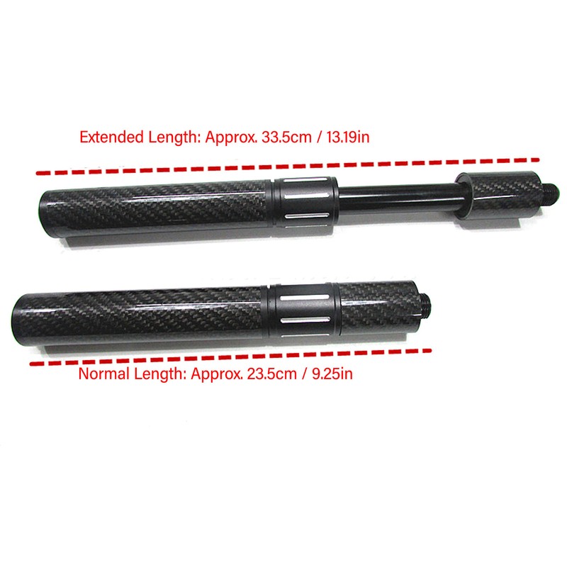 Billiards Pool Cue Extension Carbon Fiber Telescopic Pool Cue Extender